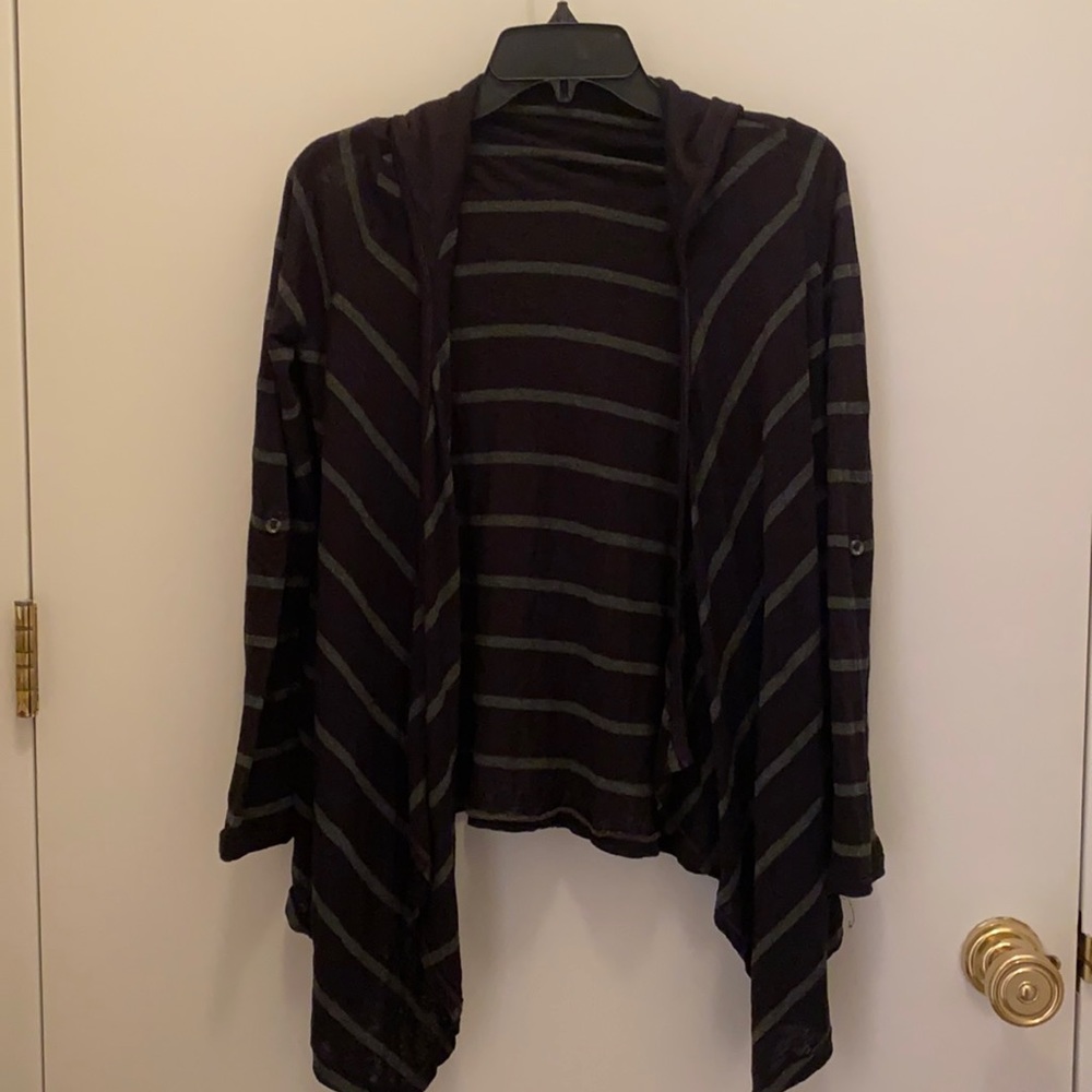 Black splendid striped cotton sweater